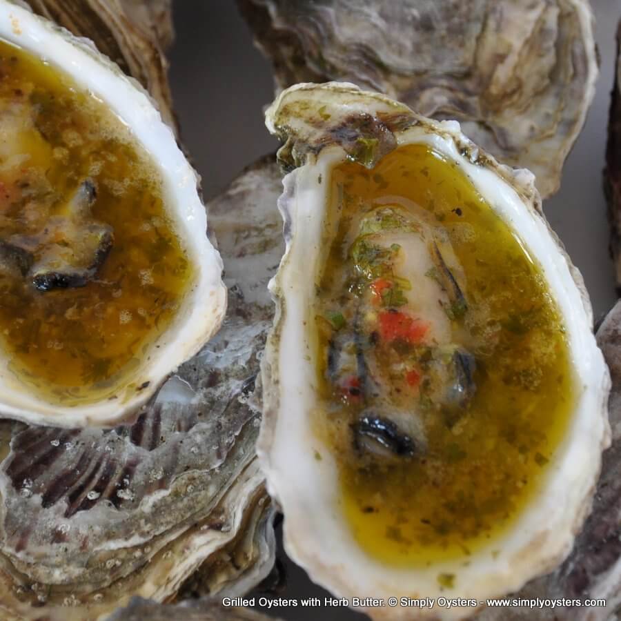 Grilled Oysters with Herb Butter