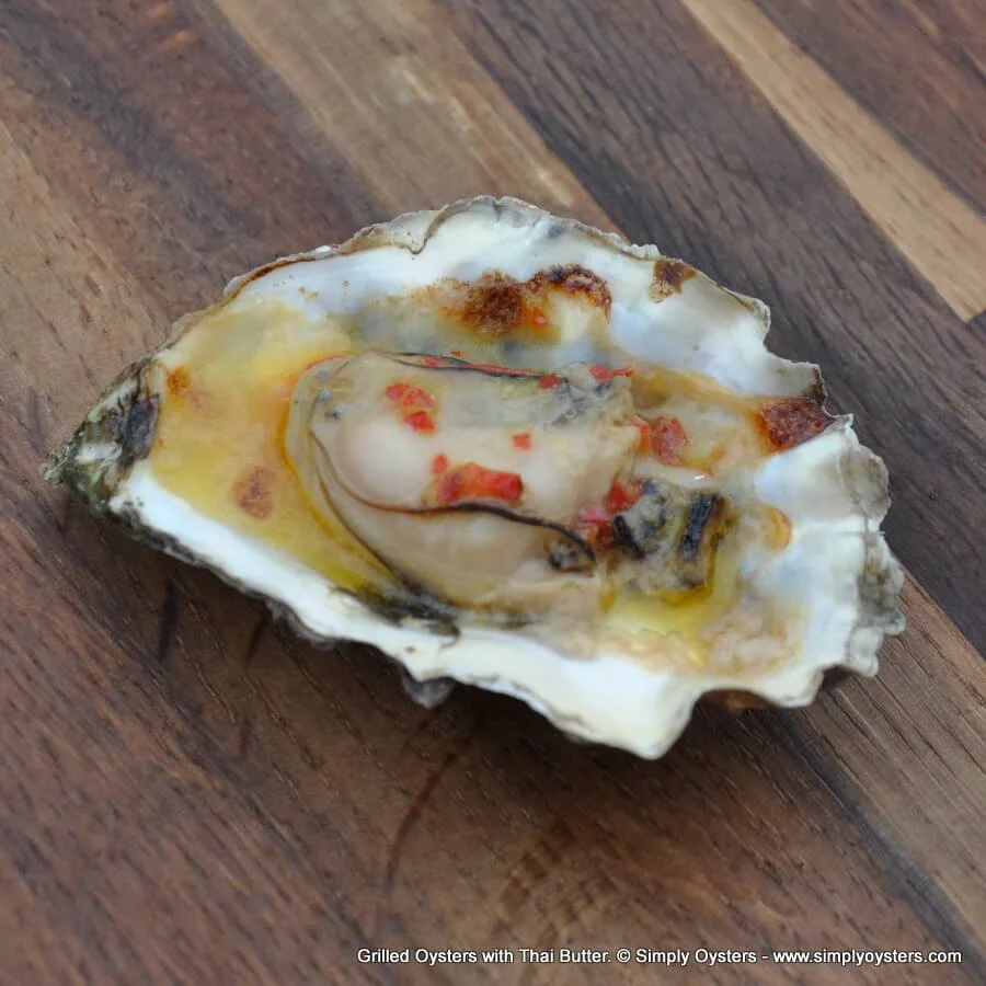 Grilled Oysters with Thai Butter
