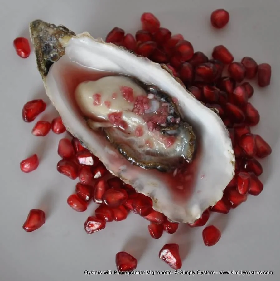 Oysters with Pomegranate