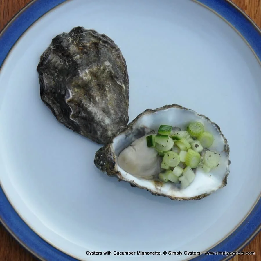 Oysters with Cucumber Mignonette