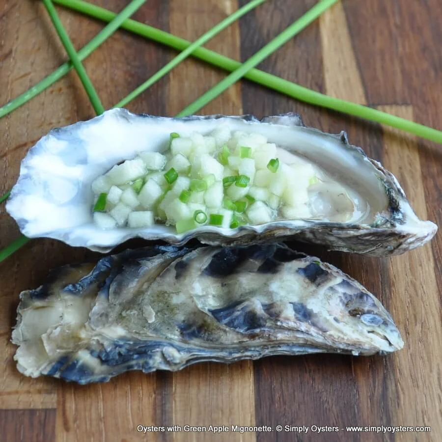 Oysters with Green Apple Mignonette
