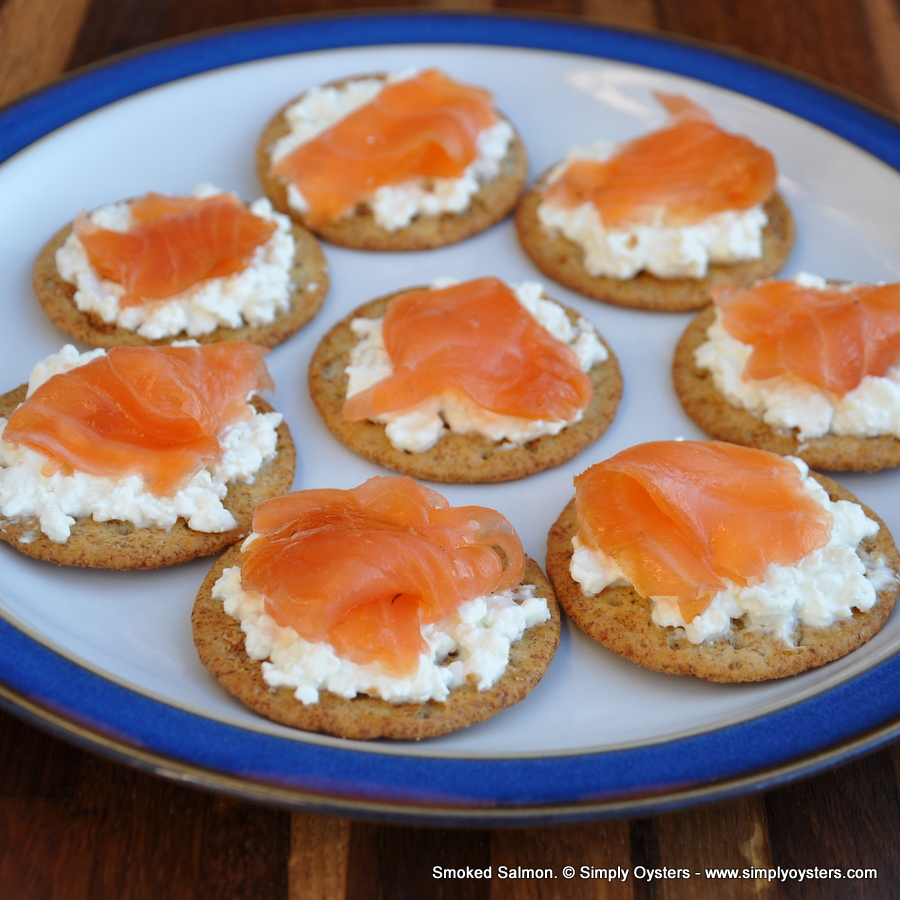 Sliced smoked salmon